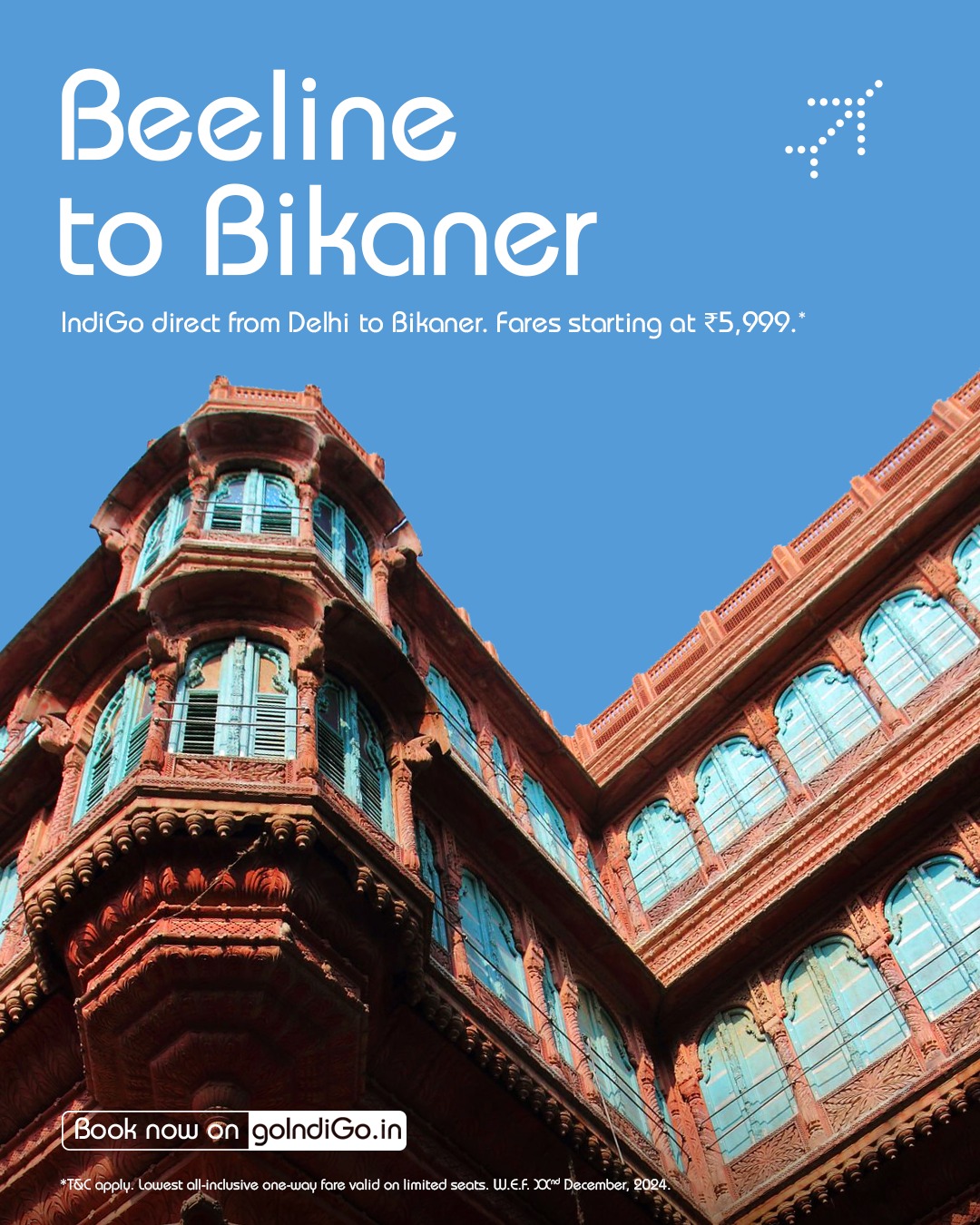Beeline to Bikaner route launch creative