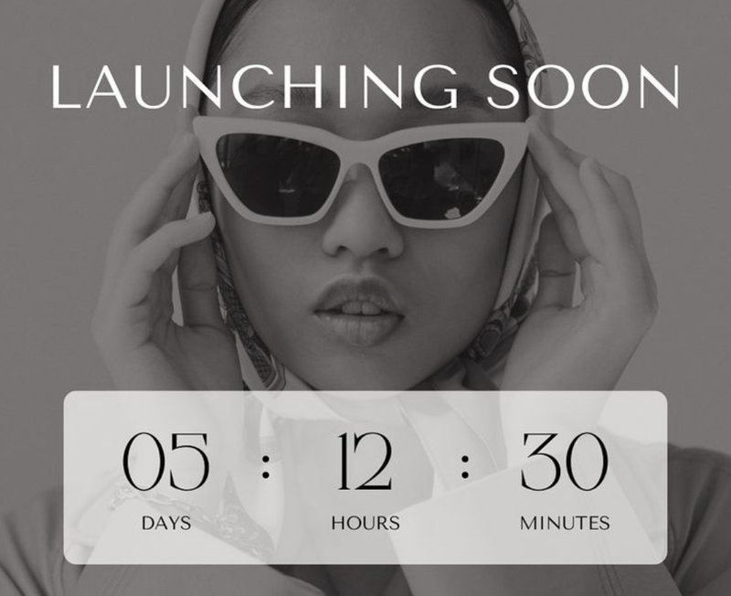Launching soon countdown graphic, reference for the early-access countdown pillar