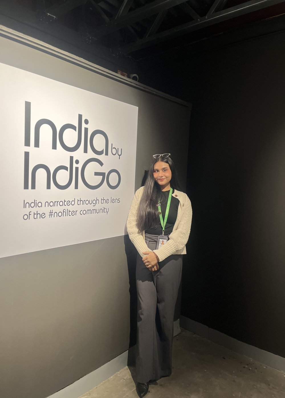 Pragati Khare at the India by IndiGo exhibition, celebrating the #nofilter community